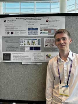 Leonid with his poster at DAC 2024